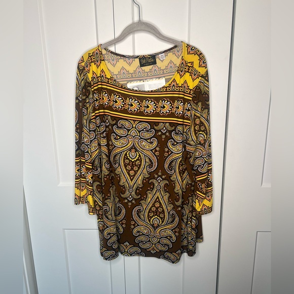 Bob Mackie Tops - Bob Mackie Wearable Art NWT Exotic Paisley Jersey Blouse